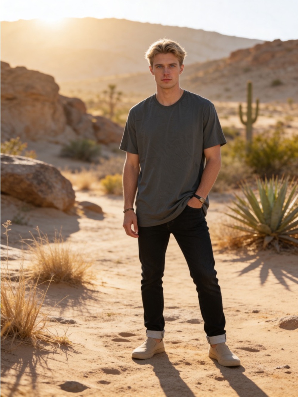 Gildan Charcoal Short Sleeve Crew Tee - Dark Gray